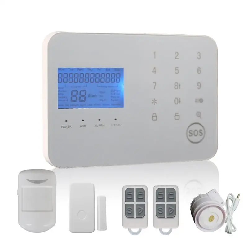 Домашняя охранная сигнализация сенсорного типа PSTN/GSM Двойная сеть интеллектуальная Противоугонная сигнализация Набор для маникюра