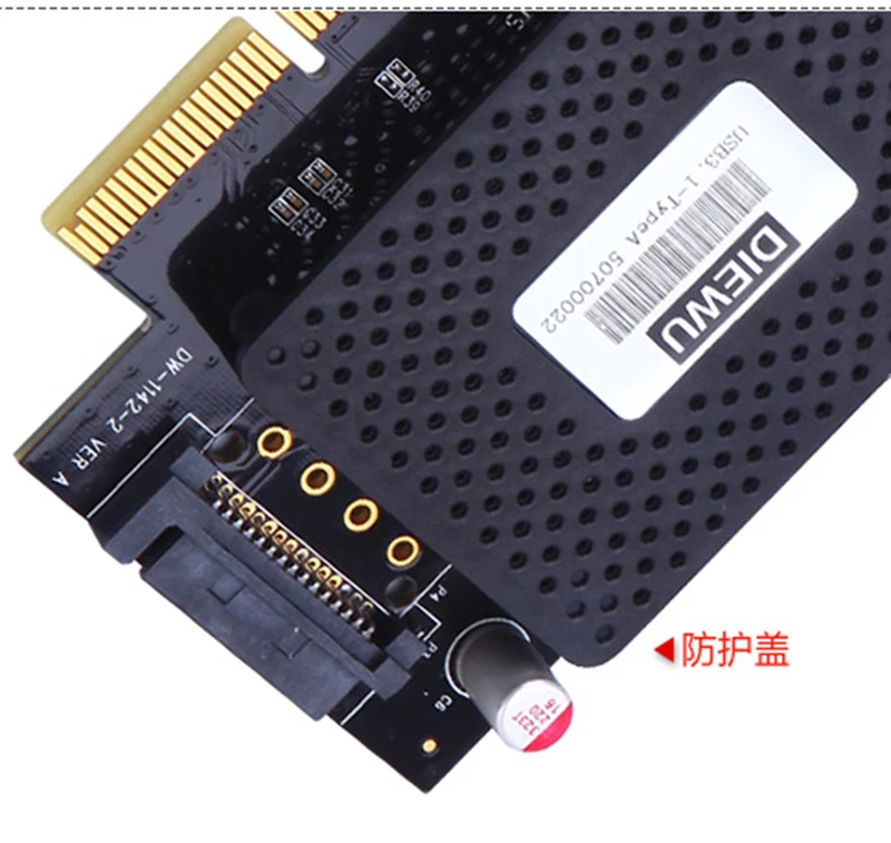 10 ГБ/сек. PCIe к USB 3,1 type-C+ type-A Плата расширения сетевые адаптеры карта для настольного ПК компьютер ASM1142 чип защитный чехол