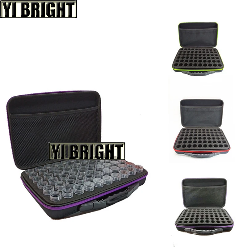 

60 бутылок коробка для алмазной живописи контейнер для хранения ювелирных изделий Камни в форме ромба для переноски Чехол Держатель хранени...