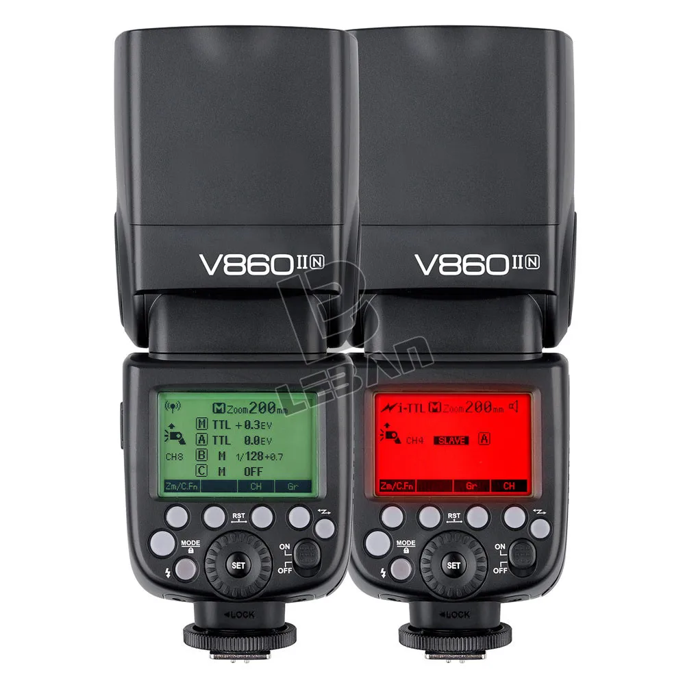 Вспышка Godox Ving V860II C/N/S/F/O TTL HSS 1/8000 Speedlite для Canon Nikon Sony Fuji Olympus DSLR Без аккумулятора VB