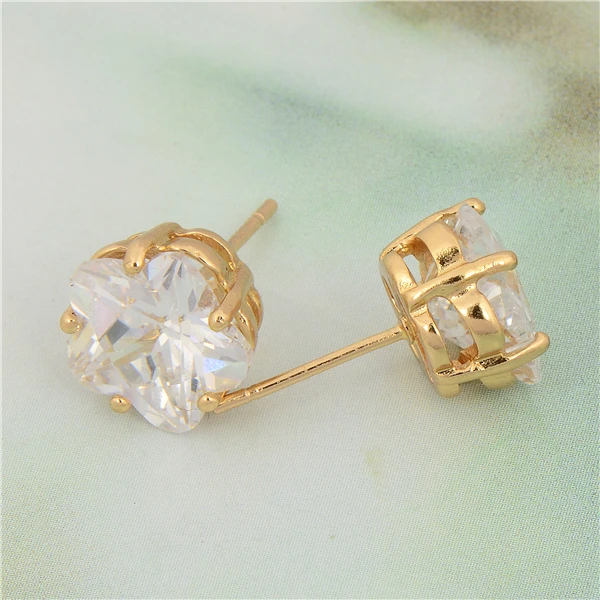 Оптовая Желтый Цвет Золота Ясно Циркон CZ Противоаллергическое Пирсинг Цветок