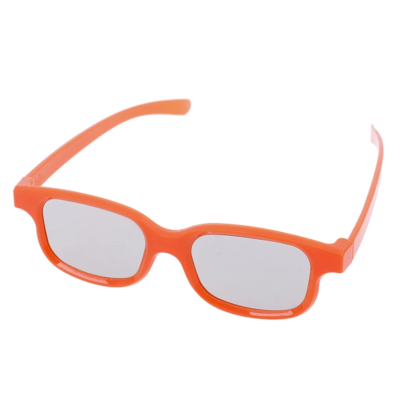orange 1 шт., 3D очки, детские, размер, круговые, поляризационные, пассивные, 3D очки для настоящего D 3D ТВ кино, кино, 2 цвета - Цвет: orange