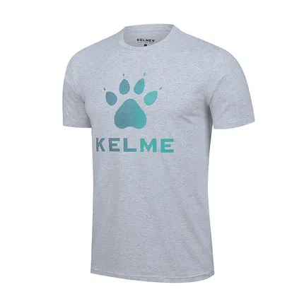 KELME, мужские футболки для бега, летние спортивные тренировочные быстросохнущие футболки для мужчин, Спортивная футболка для фитнеса KMC162020 - Цвет: Light Gray