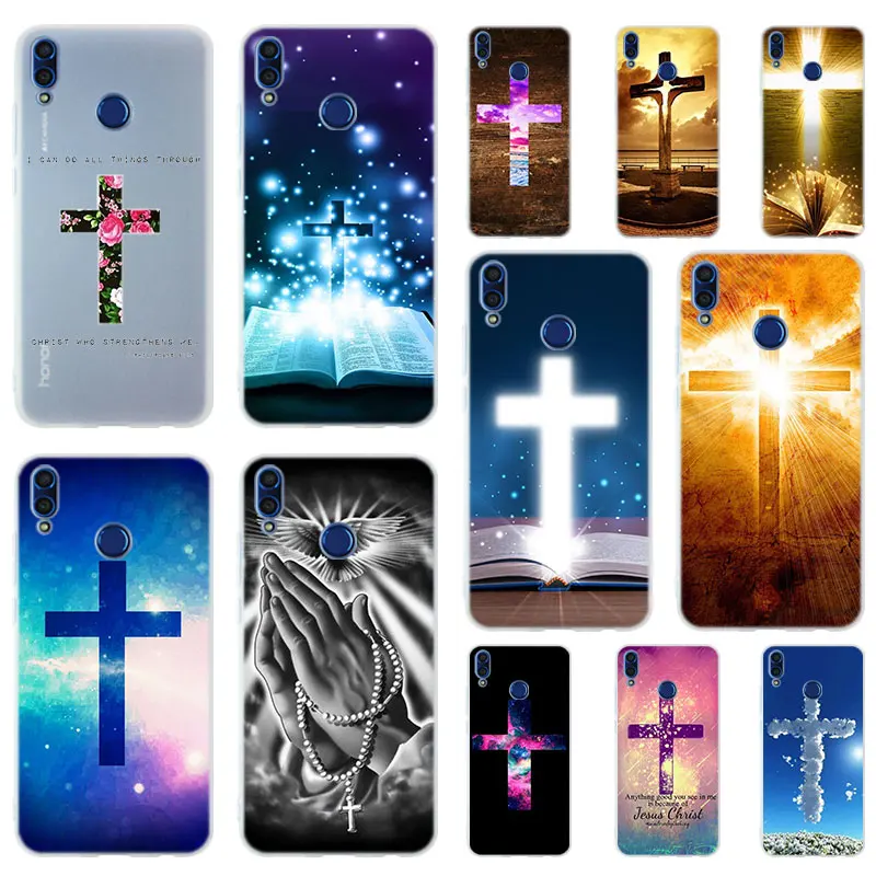 

Christian Jesus Cross Soft TPU Case Cover For Huawei Honor 50 30 20 10 9 Lite 9a 8a X8 Pro 10X 10i 30s 20lite 10lite
