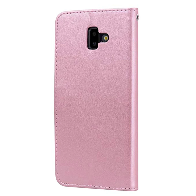 Чехол книжка для Samsung Galaxy J6 Plus кожаный чехол бумажник 2018 J610FN SM J610 J 6 аксессуары
