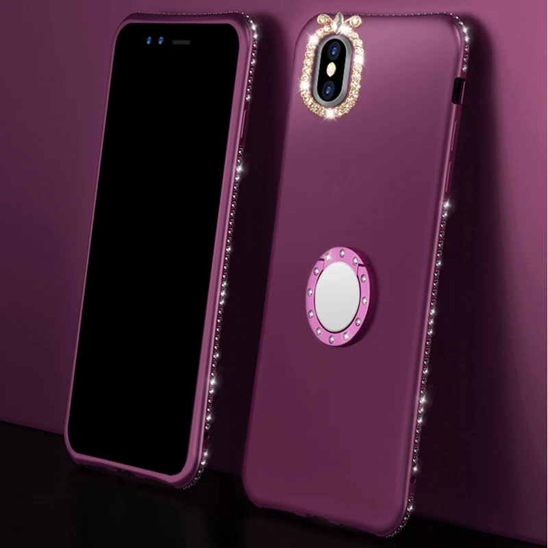 Модные блестящие чехлы для телефонов iPhone 6 6s 7 8 Plus X 10 резина силикон чехол с