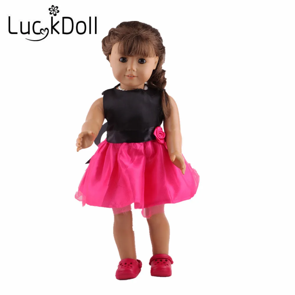 LUCKDOLL Высокое качество платье подходит 18 дюймов Американский 43 см Детские аксессуары для кукол, игрушки для девочек, поколение, подарок на день рождения