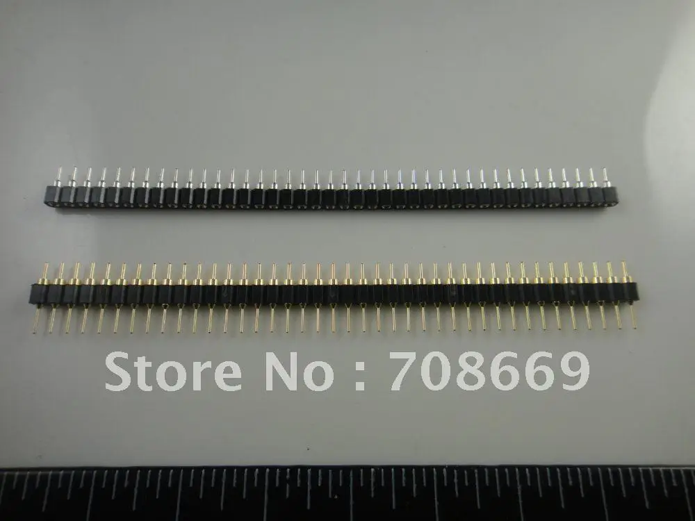 

10pcs 1x40 Pin 2.54 Round Female & Male Pin Header connector