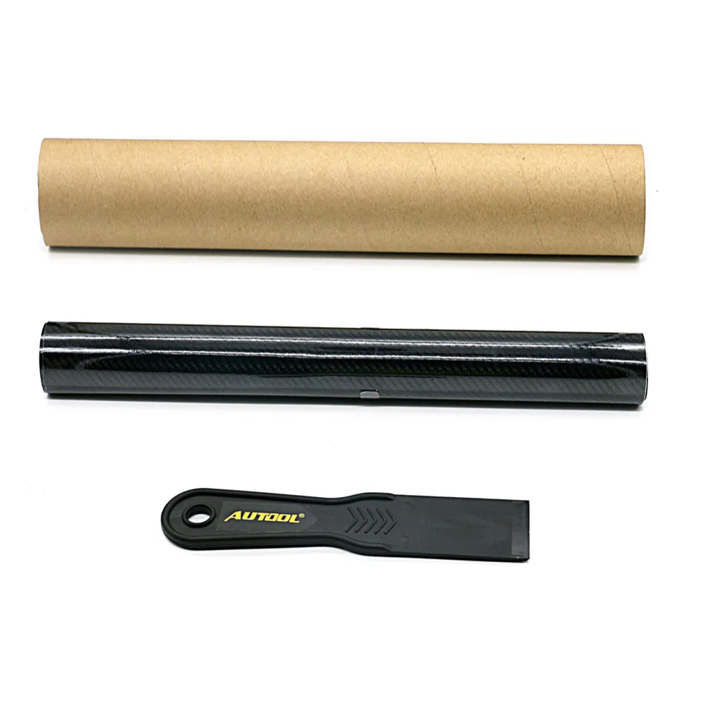 152 см x 50 5D Глянцевая углеволоконная виниловая пленка черный лист рулон