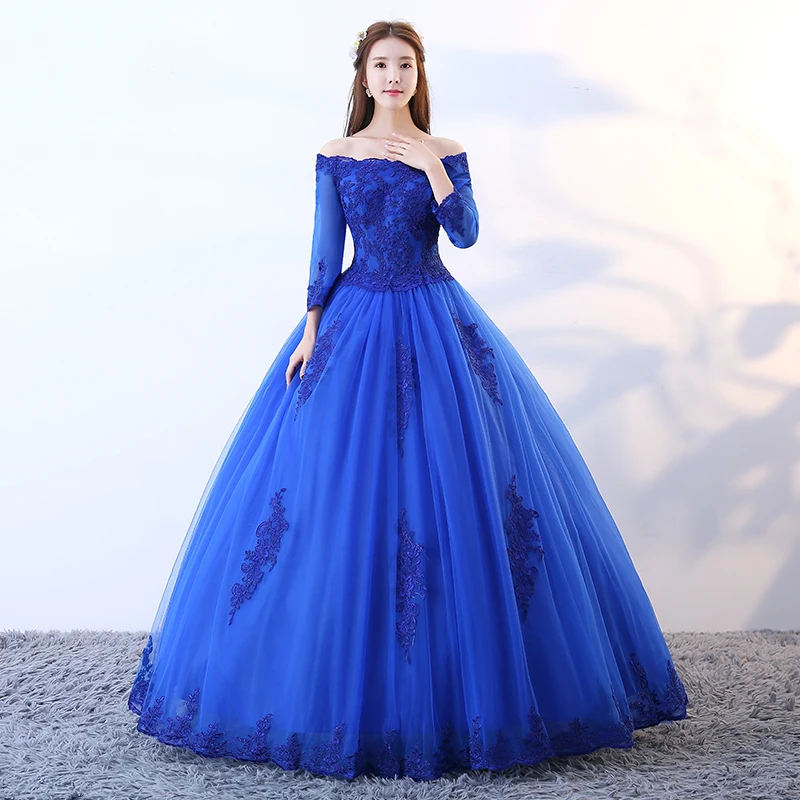 Бальное платье с открытыми плечами 16 платьев|blue quinceanera|vestidos de quinceaneraroyal blue quinceanera