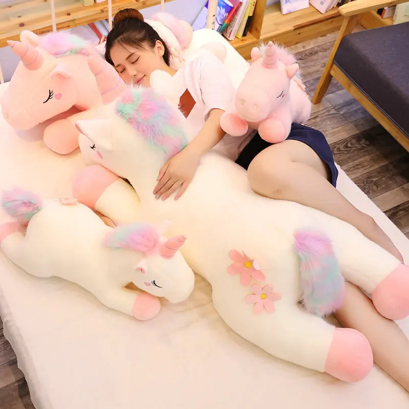 

White Pink Unicorn Plush Toys Stuffed Animal Horse Toy doll Birthday gift for girl children