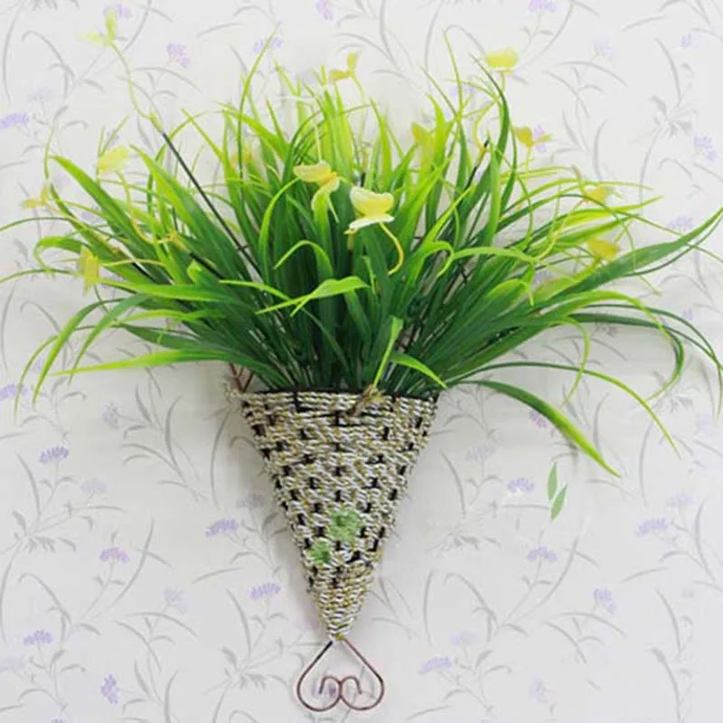 1 пучок DIY яркие искусственные цветы осень поддельные Пластик трава завод