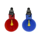 Автоматическая поилка для перепелов, 4 шт, чаша с желтым соском, для фермы, птицы, система питьевой воды