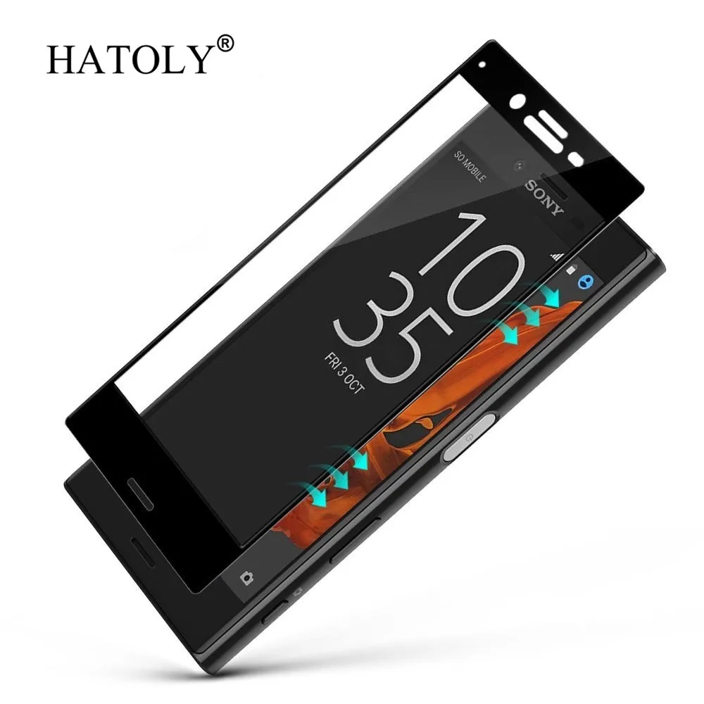 Полное покрытие экрана Защитное стекло для Sony Xperia XZ закаленное F8332 стеклянная