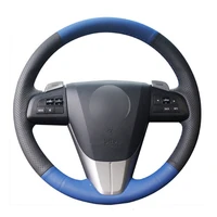 diy sewing on pu leather steering wheel cover exact fit for mazda 3 2011 2013 mazda cx 7