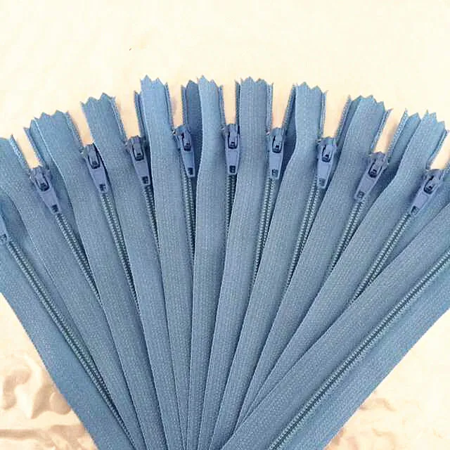 Lake blue 10 шт. 20 см(8 дюймов) нейлоновые молнии портной канализации ремесло Crafter& FGDQRS(20 цветов - Цвет: Lake blue