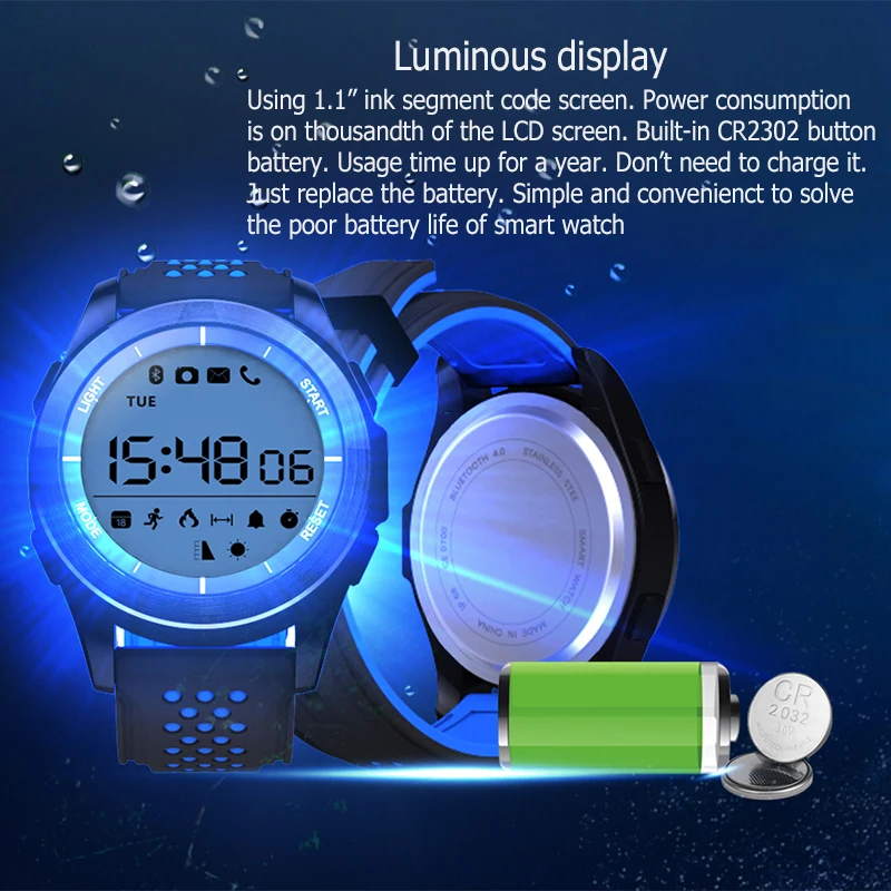 Время владельца F3 Bluetooth часы умные IP68 профессиональный водонепроницаемый фитнес