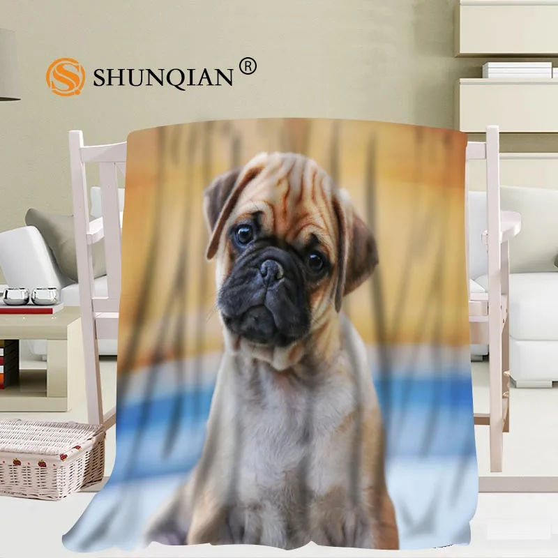 Miglior Custom Cani Pug Puppy Coperta Di Flanella Falafel Tessuto 56x80 Pollici 50X60inch 40X50inch Divano Letto Coperte E Plaid Coperta Bambino Adulto Coperta Calda