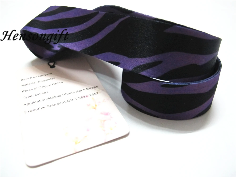 Hensongift One PC розовый/черный/белый Zebra Key Lanyard Cheetah нагрудные опознавательные Значки для идентификации владельцев животных полосой телефон шеи ремни