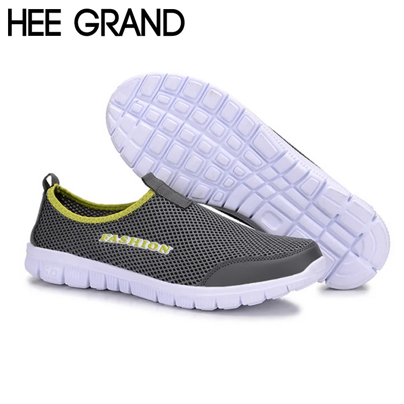 HEE GRAND/2017 г. летняя повседневная обувь Мужская сетчатая без застежки дышащая