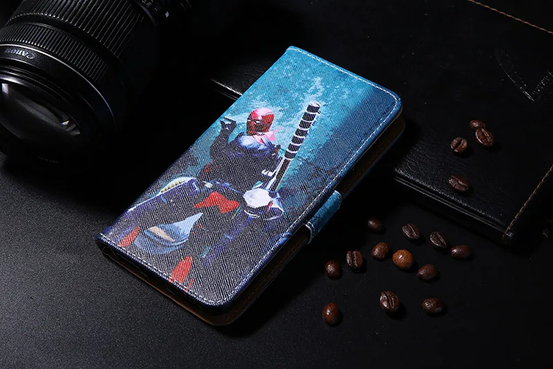 Deadpool Для Fly Life Mega Compact 4G Photo Pro power Plus 3 Slimline 5S FS529 мультяшный флип-чехол для телефона из искусственной кожи чехол Fundas Etui - Цвет: Deadpool