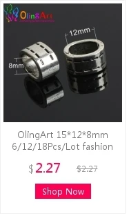OlingArt 17*14 мм, 6 шт./лот, кожаные застежки, керамические бусины с квадратным отверстием, новинка, лидер продаж, разноцветные бусины для смешивания, сделай сам, для изготовления ювелирных изделий из кожи