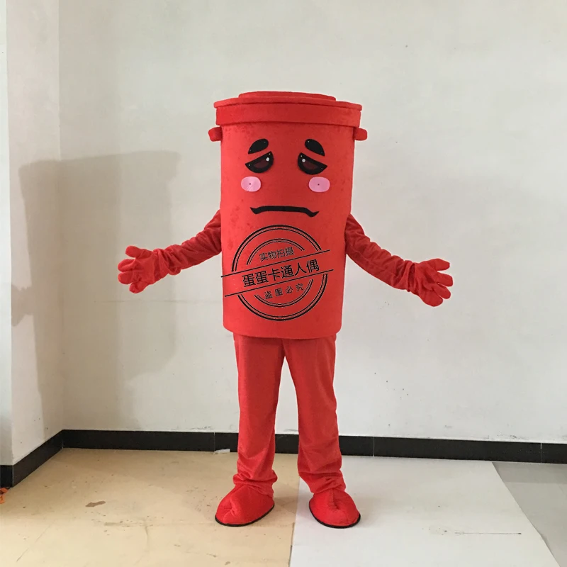 

Green Recycle Trash Can Mascot Costume Adult Size Waste Ash Bin Garbage Can Anime Costumes Advertising Mascotte Fancy Dress Kits