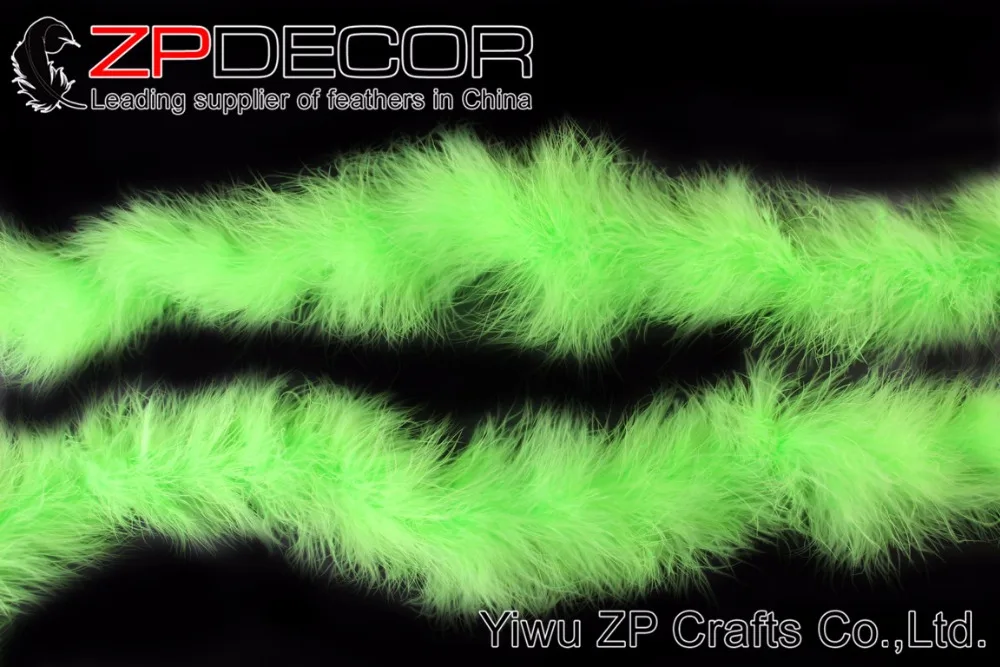 ZPDECOR 20 ярдов/партия г высокое качество свадебное платье Лайм зеленый Боа Из