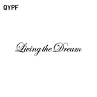 QYPF 17 см * 3,5 см Виниловая Автомобильная наклейка с индивидуальностью Живая мечта для наклеек черного и серебряного цвета