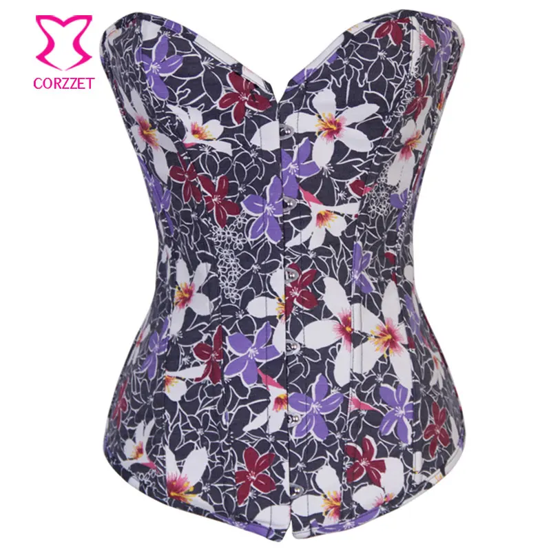 Сексуальный корсет готический с обхватом груди черные корсеты из джинсовой