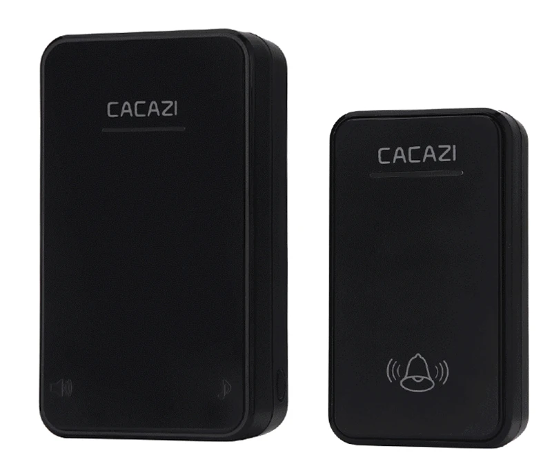 CACAZI Беспроводной дверной Звонок Новые Водонепроницаемый светодиодный AC 100-240V ЕС/США/штепсельная вилка британского стандарта дверной звонок 300 м Дистанционное 48 кольца 6 объем дверного звонка