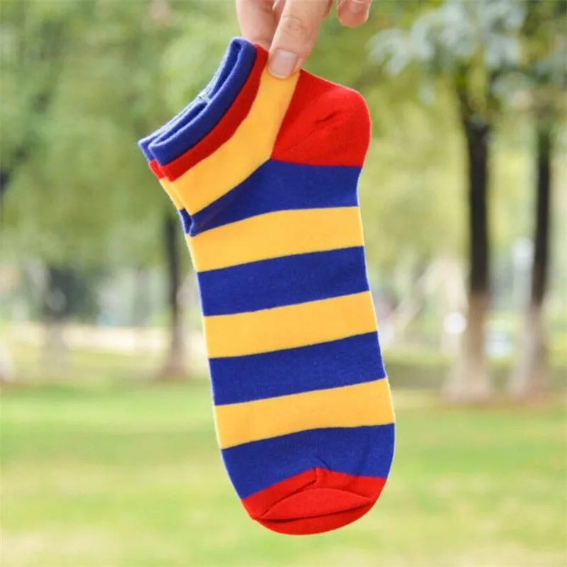 Affordable Cotton Men's Ankle Socks – Stylish Striped Design for Spring ...