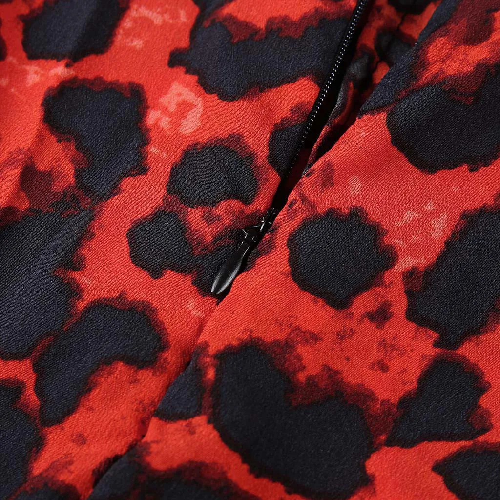 

Autumn NEW Arrival Fashion Skirt Leopard Print Vintage Long Women's Casual High Waist Pleated Wild Chiffon Skirt Freeship