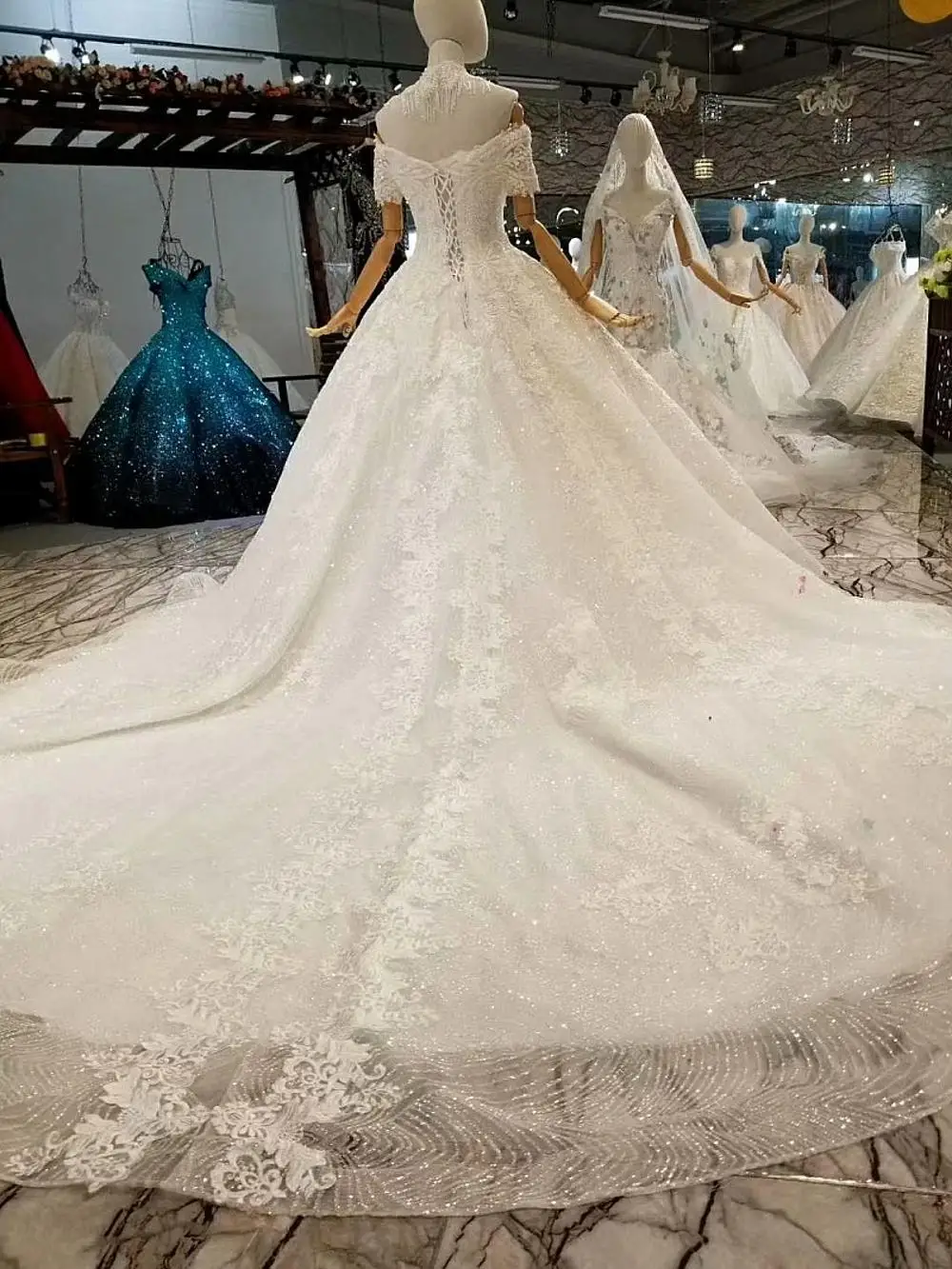 685441 Muslim Wedding Dresses Sequined Long Sleeve Luxury Vintage Gowns 2018 | Свадьбы и торжества