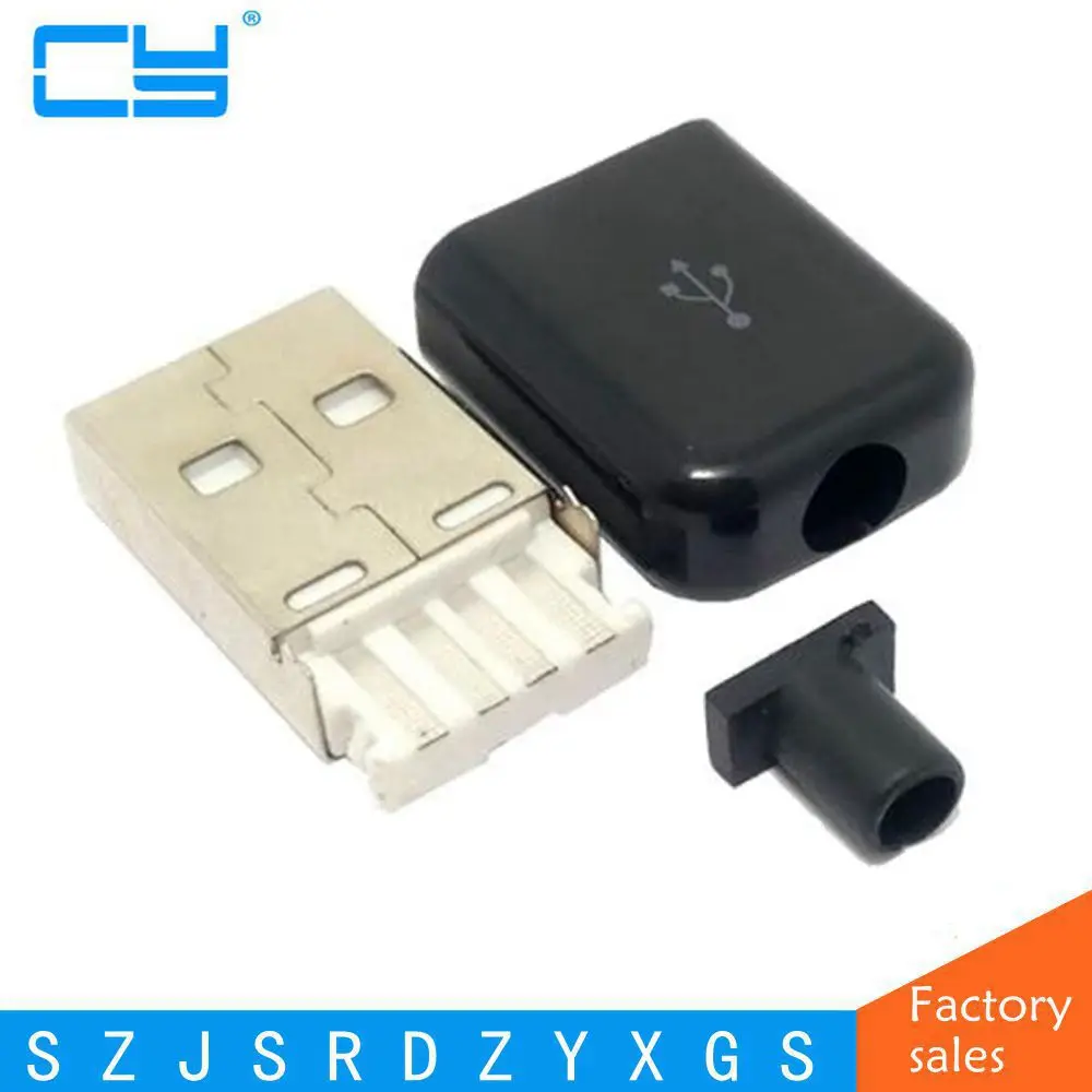 10 шт./лот DIY USB 2 0 A штекер в сборе адаптер разъем розетка черный белый|usb 2.0|usb 2.0 asocket a