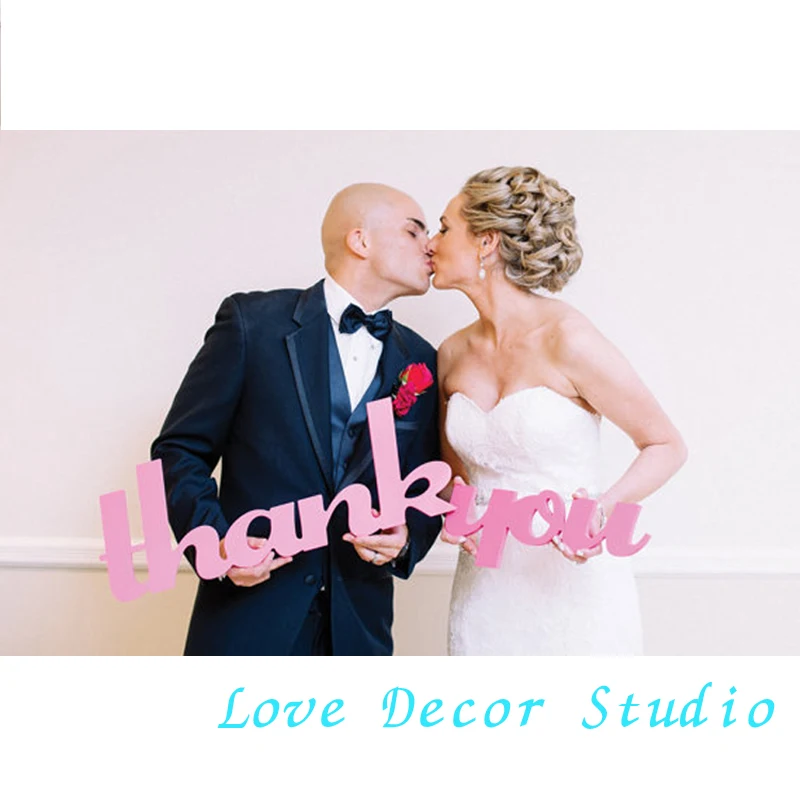 

Thank You Wedding Sign Photo Prop for Wedding Thank You Cutout Photo Prop - Wedding Thank You Card Prop