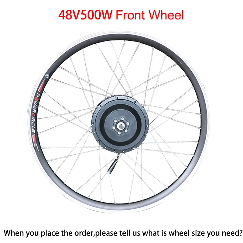 48v500wfrontwheel Комплект для электрического велосипеда 36 В/48 В, высокоскоростное моторное колесо 2" 24" 2" 700C, Бесщеточное зубчатое колесо для электрического велосипеда, комплект для преобразования - Цвет: 48v500wfrontwheel