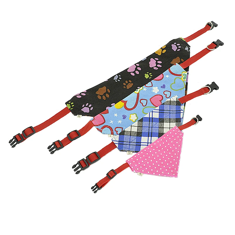 Регулируемый для собаки Кот холст хлопковая Бандана Шарф Воротник шейный платок