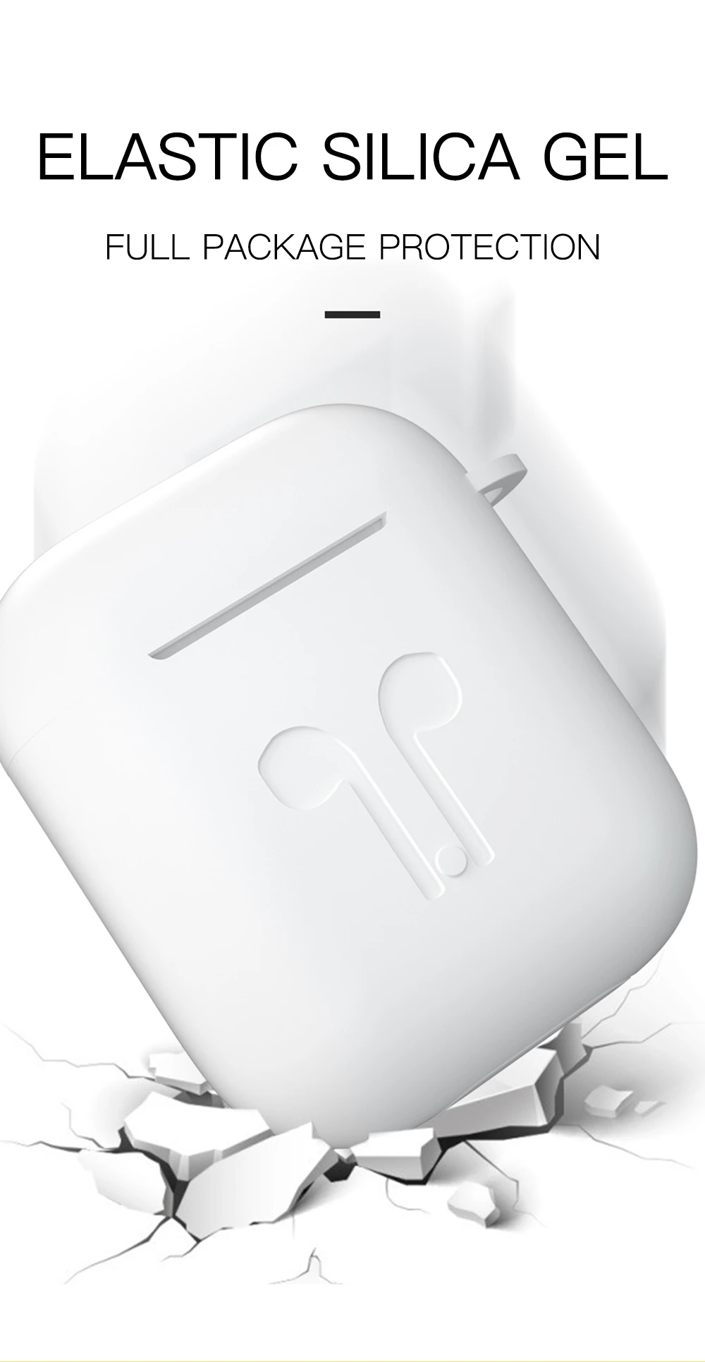 5 шт./компл. Силиконовые чехлы с цепочкой для ключей крюк для Apple Airpods защитный чехол ремень держатель Air стручок селфи-Палка с Bluetooth гарнитура аксессуары