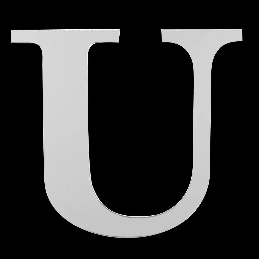 Алфавит украшения 3D сердце акриловые Стикеры зеркало на стене письмо Английский