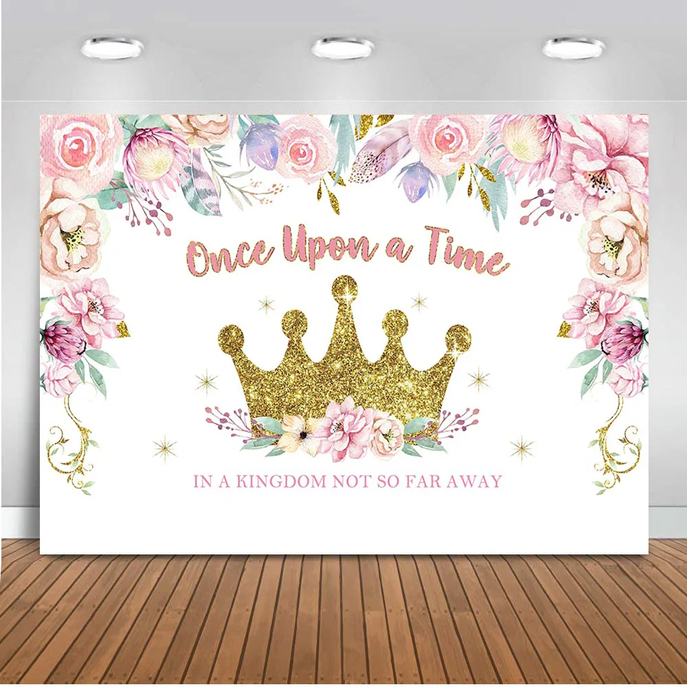 Фон для фотосъемки с изображением короны весенних цветов, 7x5 футов