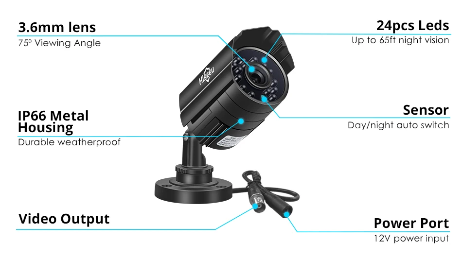 Hiseeu 5MP безопасности Камера Системы 8CH AHD DVR Kit 4/8 шт. 5.0MP HD помещении на открытом воздухе CCTV Камера P2P видеонаблюдение Системы набор