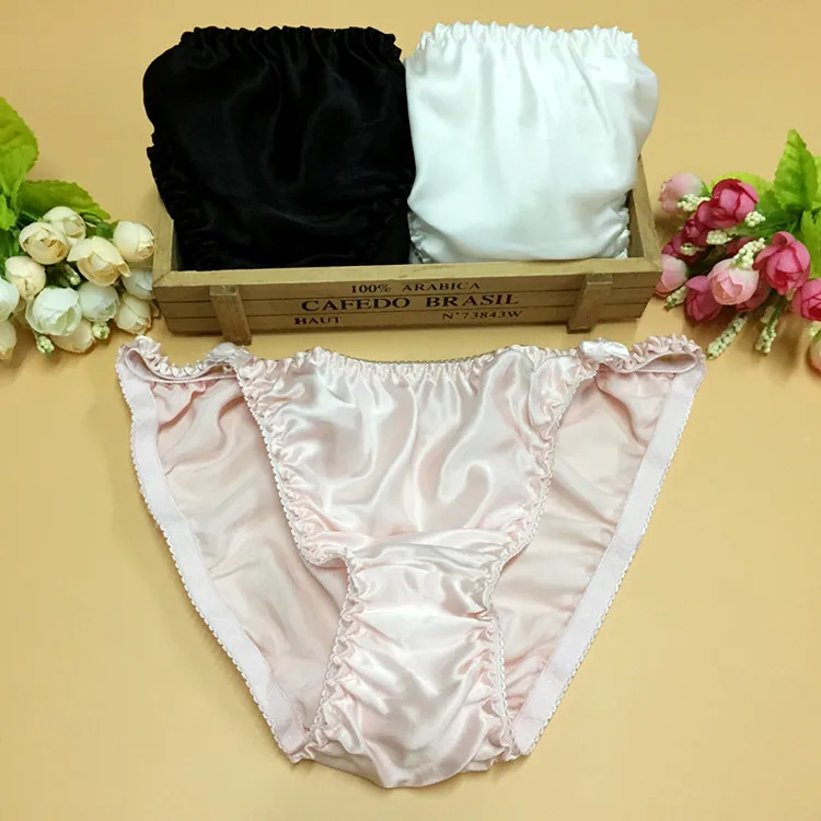 Трусики бикини женские из шелка тутового шелкопряда 5 шт./лот|pure silk panties|silk