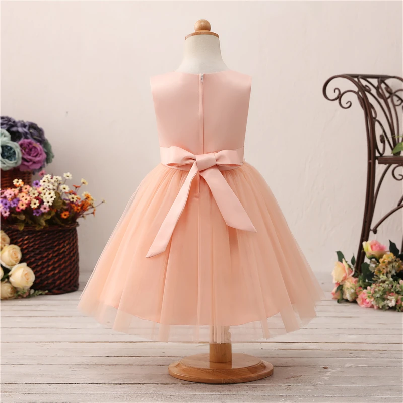 Платье Персиковое с цветочным принтом для девочек Forevergracedress Новое поступление 2019