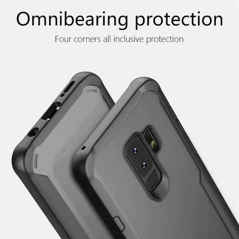Противоударный акрил чехол для samsung Galaxy S7 край S8 + S9 Plus Ultra Slim принципиально