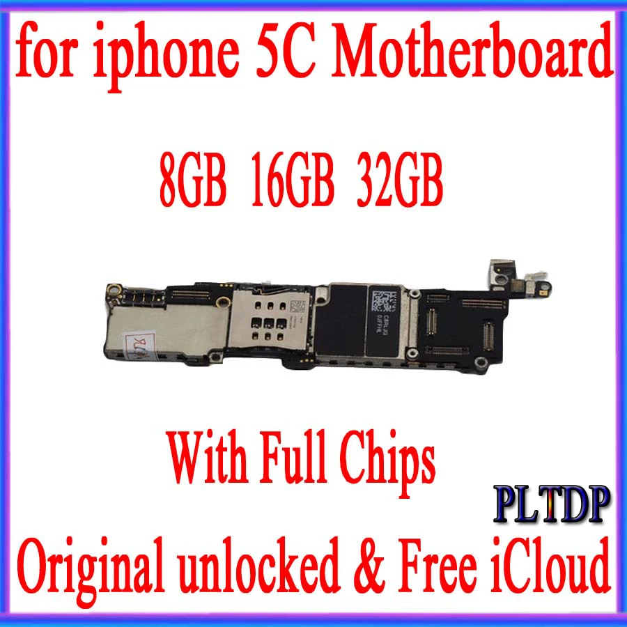 8 ГБ 16 ГБ 32 ГБ с системой IOS для iphone 5C материнская плата, оригинальные разблокированные для iphone 5C Материнские платы с полным чипом