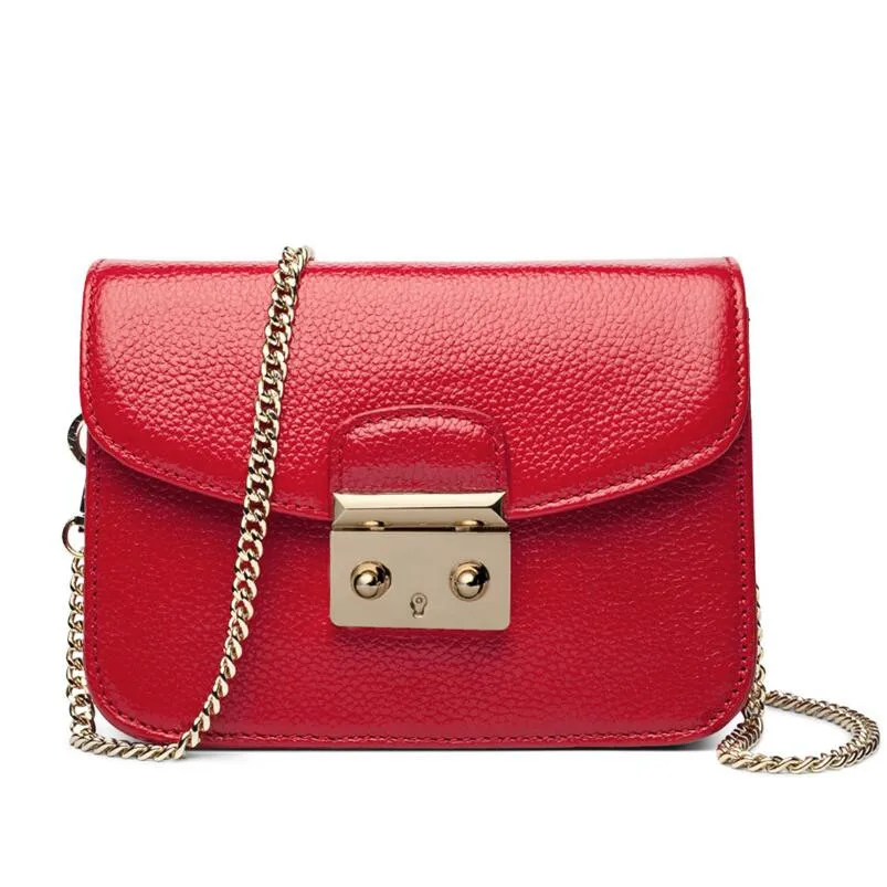 Новинка 2021 мини-сумка с замком и цепочкой женские маленькие Наплечные сумки из