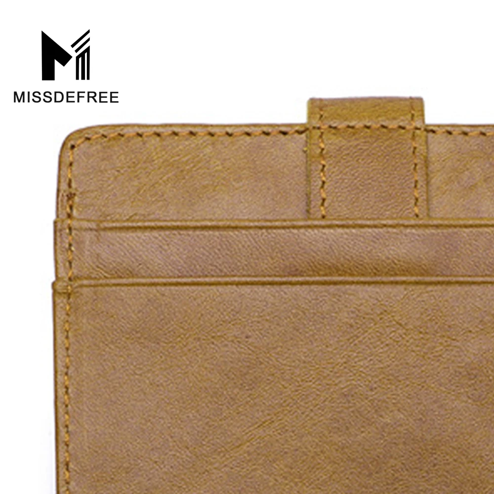 RFID Блокировка минимализм мужские Leather Slim Card Case передний карман держатель карты