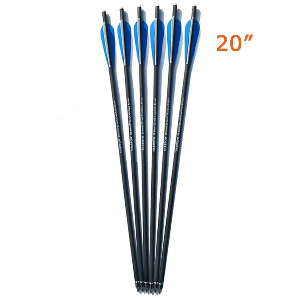 20 inch Новые 6 шт. 1" /17"/1" /20"/2" арбалетные стрелы из углеродистой стали фиксированные стрелы Открытый Традиционный лук - Цвет: 20 inch