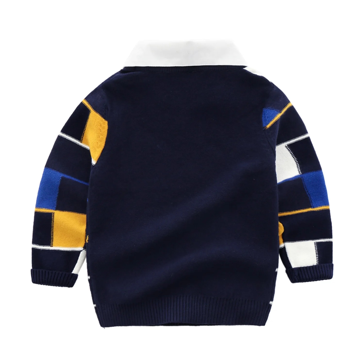 2018 зимние свитера для маленьких мальчиков пуловер свитер с отложным воротником